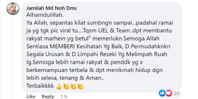Antara reaksi netizen di halaman Facebook Ebit Lew.