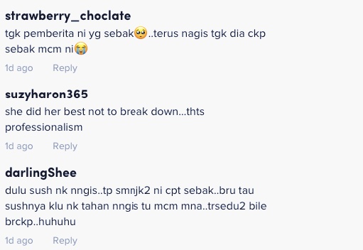 Pembaca berita sebak 1